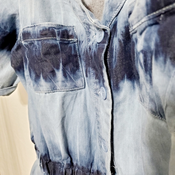 Fashion To Figure Indigo Tiedye Romper NEW - Picture 8 of 13